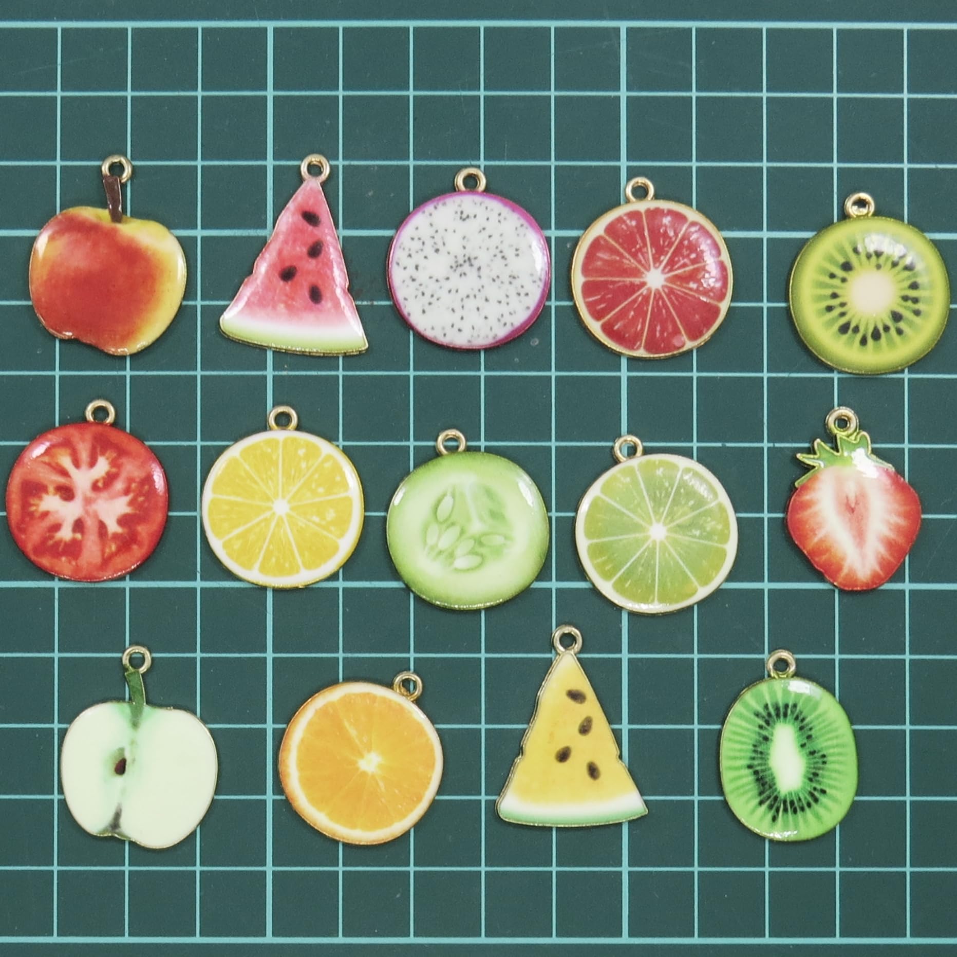 ジェムフルーツ / フルーツ型置物4個セット / gem / gem fruit 楽天市場】立体フルーツチャーム プラスチック 全7種 4個